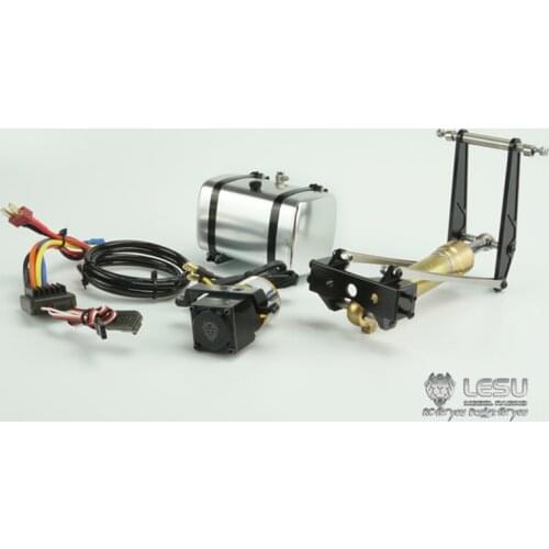 LESU Metal Pump Cylinder ESC Tank for 1/14 RC Hydraulic Dumper Truck TAMIYA Benz 3348 MAN Model