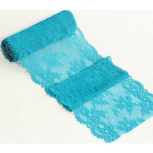 MLAEY 2Yards Blue Exquisite Elastic stretch Lace Trim High Quality Lace Fabric DIY Craft&Sewing Dress Clothing Accessories