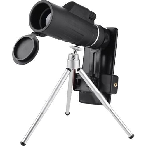Portable Outdoor Dual Handheld Focus Monocular Telescope Zoom Optic Lens Binoculars Spotting Scope Coating Lenses Tripod Black