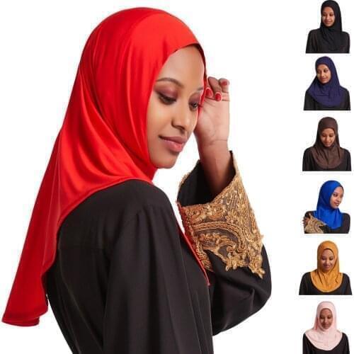Muslim Hijab Instant Headscarf One Piece Amira Scarf Women Islamic Prayer Turban Ready To Wear Shawl Wrap Arab Headwear