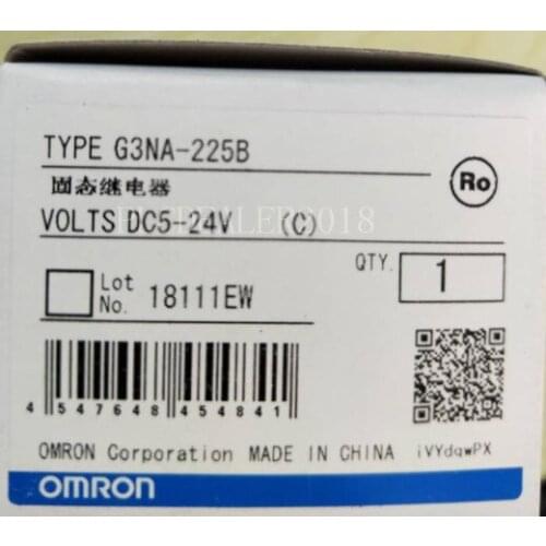 New In Box Omron G3NA-225B-DC5-24 Solid State Relay 5 to 24VDC 25A