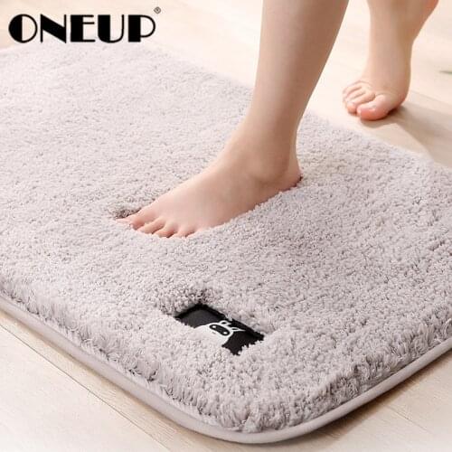 ONEUP Soft Non-Slip Bath Mat Bedroom Carpet Anti-Slip Foot Pad Bathroom Toilet Door Absorbent Floor Mat Bathroom Accessories Set