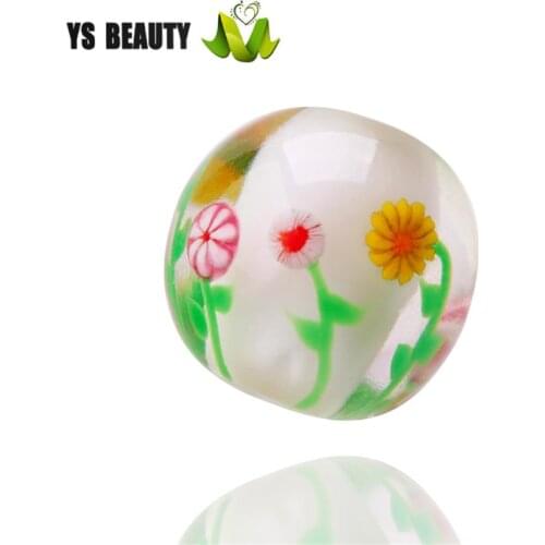 Sunflower pollen flower glass beads rope accessories with beads lamp worker glass beads DIY fashion accessories beads