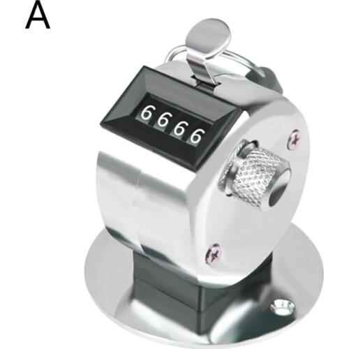 Portable 4 Digit Number Hand Tally Counter Mini Mechanical Digital Golf Clicker M2EF