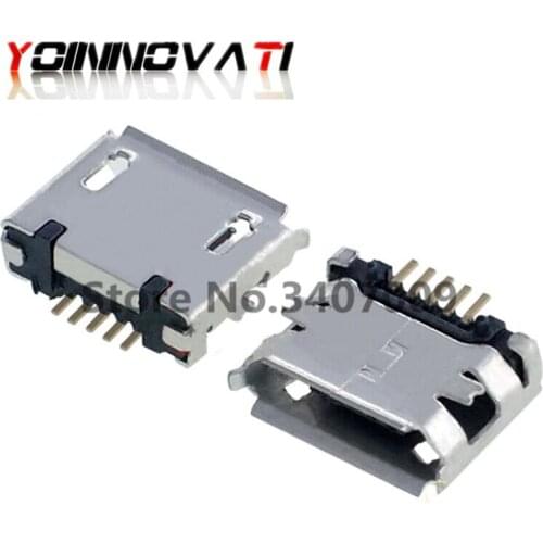 10pcs Micro USB Female Socket 5pin SMD Short Needle Copper Shell Data Port Charging Port MK5P Mini Usb Connector