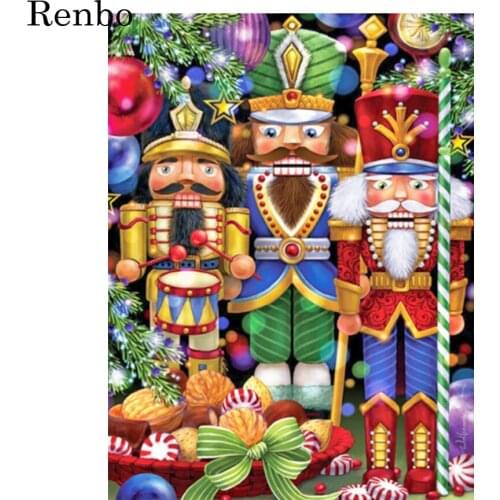 Christmas toys 5D DIY Diamond Painting Toy Soldier Diamond Embroidery Cross stitch Full Square Diamond Mosaic Home Decoration