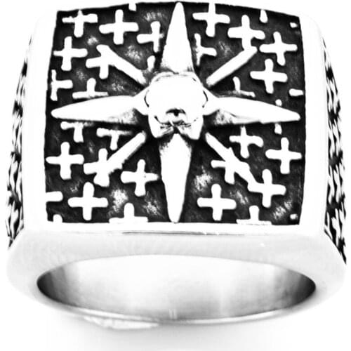 FANSSTEEL Stainless Steel Jewelry shine Star snowFlower Ring FSR13W31