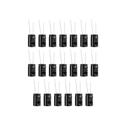 XFCZMG 20pcs 450V 22uf Electrolytic Capacitors Assortment Box 105 Long Leads Axial Electrolytic Polarized Capacitors