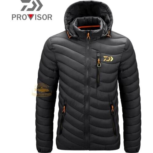 Winter DAIWA Fishing Clothes Mens New Waterproof Fishing Down Jacket for Outdoor Cycling Windproof Clothes Warm Fishing Jacket