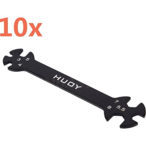 10P RC Car Parts Hudy Special Tool Wrench For Turnbuckles & Nuts DY 181090 3 4 5.5 7 8MM For 1/5 1/8 1/10 M3 M4 M5.5 M7 M8 Nuts