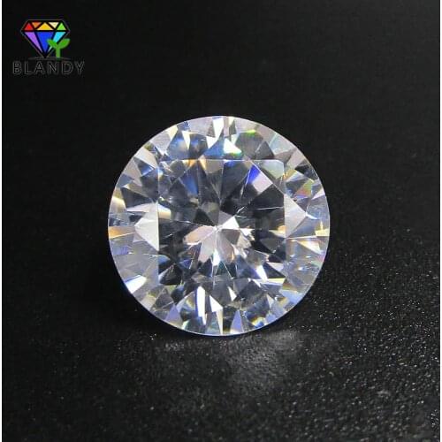 1000pcs/lot 4.0mm Round Brilliant Cut 3A CZ Stone Loose White Cubic Zirconia