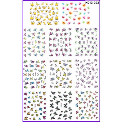 11 PACKS / LOT 3D SIMULATION BUTTERFLY SELF-ADHESIVE NAIL TATTOOS STICKER K013-023