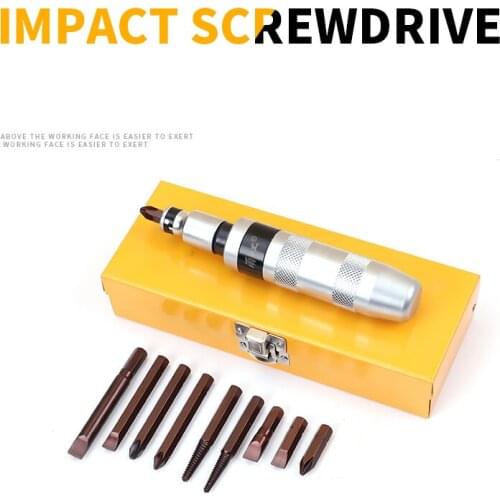 12-piece impact screwdriver S2 broken screw extractor Industrial-grade multi-function knock For Loosening Frozen Bolts Stubborn