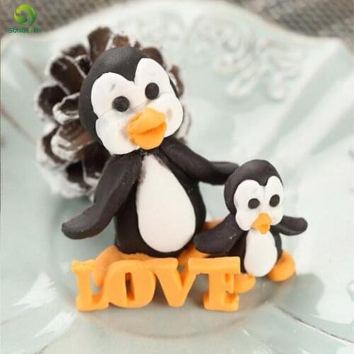 3d Penguin Silicone Mold Baking Tools Fondant Cake Mold Sugarpaste Candy Chocolate Gumpaste Cookie Mold Christmas Decoration