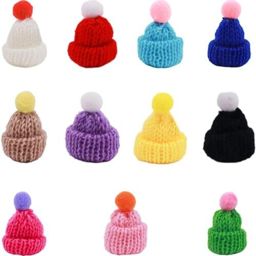 5 Pcs/Lot Randomly Doll Hat Knit Cute Cap Fashion Daily Headwear （FreeShipping） For Barbies Doll Accessories Gift Baby DIY Toys