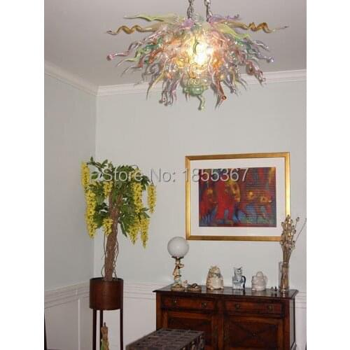 Free Shipping 100% Hand Blown Artistic Lamp Style Chandelier