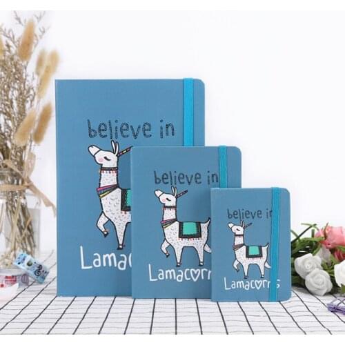 A5/A6/A7 Notebook Creative Alpaca Cartoon Notebook Student Homework Notepad Office Stationery Small Fresh Hard Surface Notebook