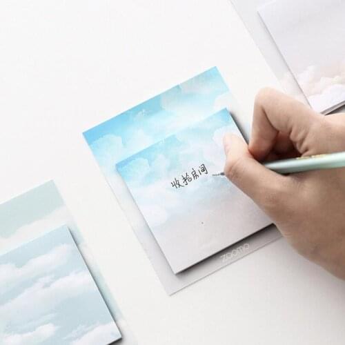 Creative Study&Work Weather Clouds Paper Sticky Notes Post Memo Pad Kawaii Stationery Office Accessory School Supplies
