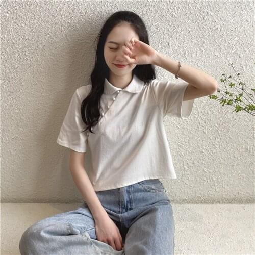 Black Cheongsam Top 2021 Asian Streetwear T Shirt Crop Tops For Teens Chinese Style Clothing Women Gothic Crop Top Femme 31148