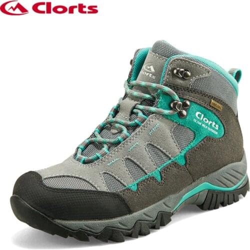Clorts Womens Hiking Shoes Waterproof Sneakers Outdoor Tactical Shoes Genuine Leather Women Breathable Hiking Boots HKM-823