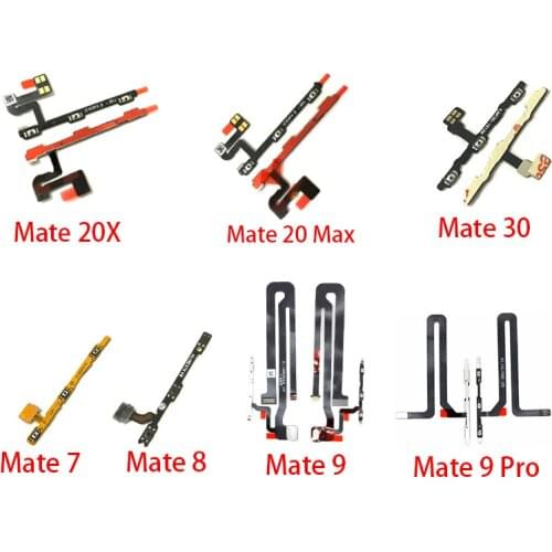 10Pcs/Lot, Volume Button Power Switch On Off Button Flex Cable For Huawei Mate S 7 8 9 10 30 Lite 20 Pro 20X Max