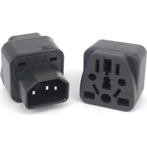 IEC 320 C14 UPS Power Connector Plug, 10A 250V Universal Female AU/US/UK/EU Socket To C14 Male Converter Power Adapter