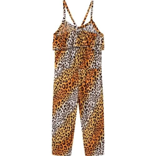 Kids Girls Jumpsuits New Summer Baby Girls Printing Sling Pants Long Pants Overalls Kids Clothing Casual Loose Jumpsuits 0-5 y