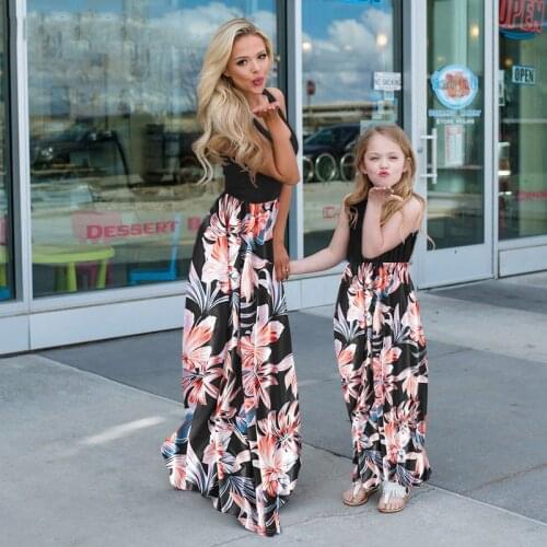 Summer Family Look Girl and Mother Dress Matching Summer Clothes Beach Dresses Outfits Mother Daughter Dresses Girls Outfits