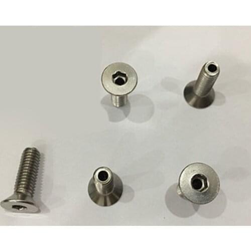 M6 Hollow Screw Flat head Hex socket Bolts Lighting Thread Screws 2PCS