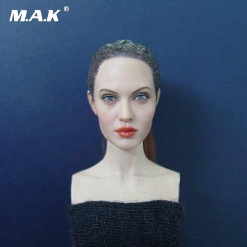 1/6 Scale Head Sculpt KM36 Angelina Jolie Head 12" Female Action Figure Doll Head Carving Model Toys