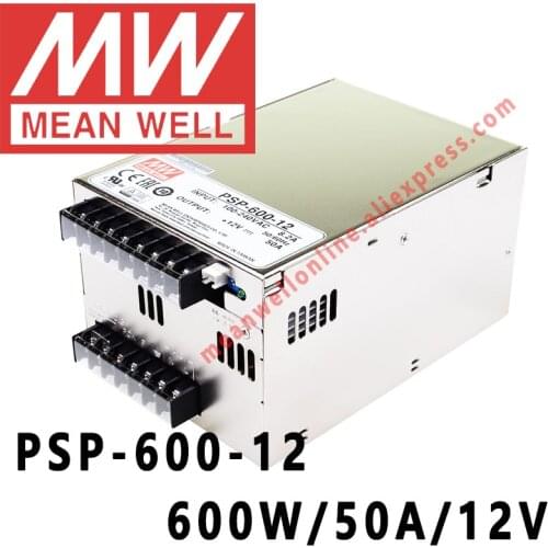 Mean Well PSP-600-12 meanwell 12V DC 50A 600W with PFC and Parallel Function Power Supply online store