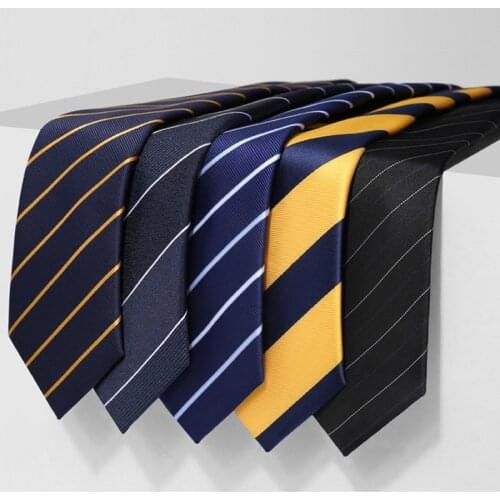 2021 New Fashion High Quality 7CM Striped Tie For Men Business Formal Suit Designer Brand Necktie With Gift Box