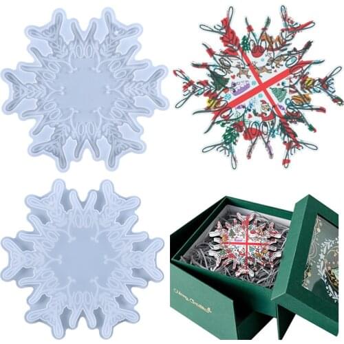 Snowflake Coaster DIY Crystal Epoxy Resin Silicone Mold Snowflake Ornament Coaster Multi-purpose Silicone Mold