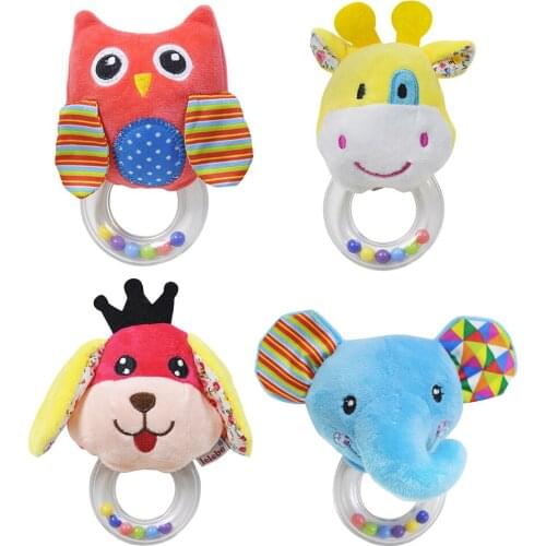 Soft Baby Rattle Handbell Early Sensory Developmental Crib Musical Toys