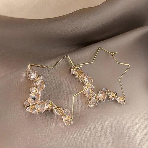 Retro fashion Imitation Pearl Hoop Earrings Women Rhinestone Fashion Round Circle Big Earrings Korean Jewelry Vintage Earrings