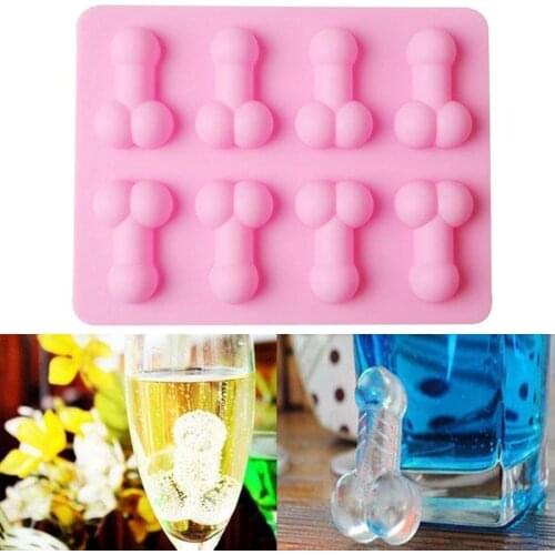 Silicone Mold Soap Candle Moulds Sugar Craft Tools Chocolate Mold Tray Dick Sexy Cake Bakeware Cube Moulds Ice J1J4