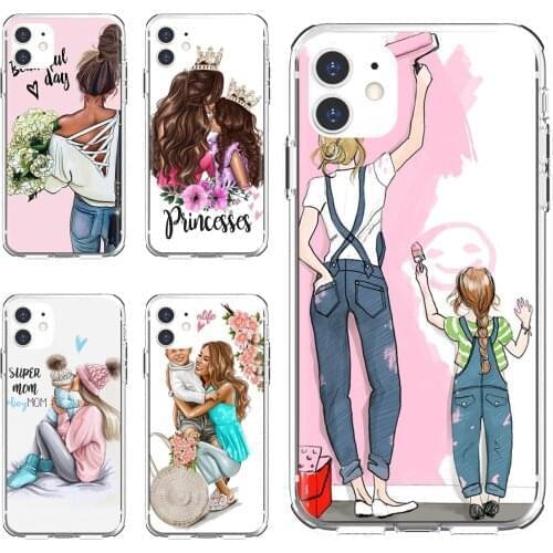 Silicone Skin Cover Black-Brown-Hair-Baby-Mom-Girl-Queen For Samsung Galaxy A9 A8 Star Lite A3 A5 A7 A6 Plus 2018 2015 2016 2017