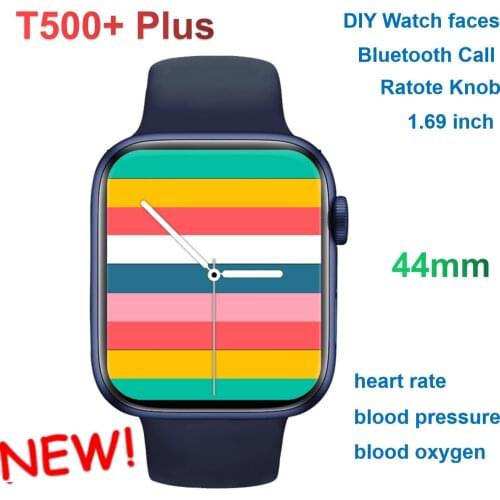 IWO T500+ Plus Smart Watch 44MM Heart Rate Body Temperature Waterproof Smartwatch Men Women DIY Watch Face Rotate Button IWO 13