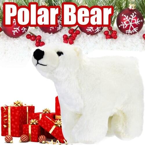 Super Lovely Polar Bear Family Stuffed Plush Placating Toy Beautiful Kawaii Stuffed Polar Bear Baby Doll Toy Gift for Children