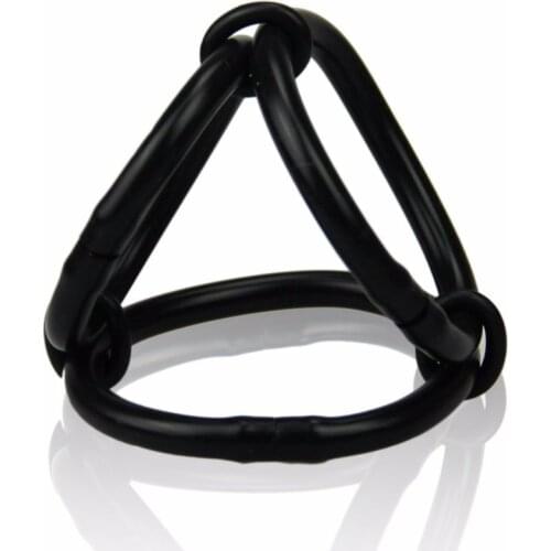 3 rings Trinity Easy Release Tri-Cockring Black Silicone Delay ejaculation Penis Rings Cock Rings Adult Products Sex Toys