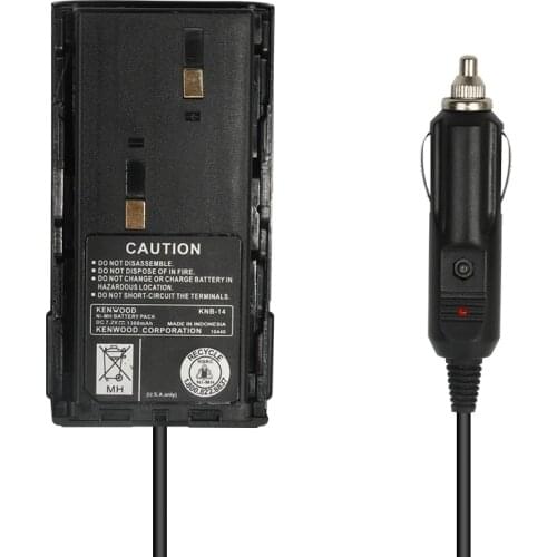 TK3107 TK2107 KNB-14 Walkie Talkie Batteria Charger The cigarette lighter 7.4V Car borrowing Plastic battery Charger