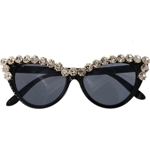 2020 High Quality Sunglasses Women Luxury Rhinestone Retro Gradient Sun Glasses Vintage Oversized Female Eyeglasses