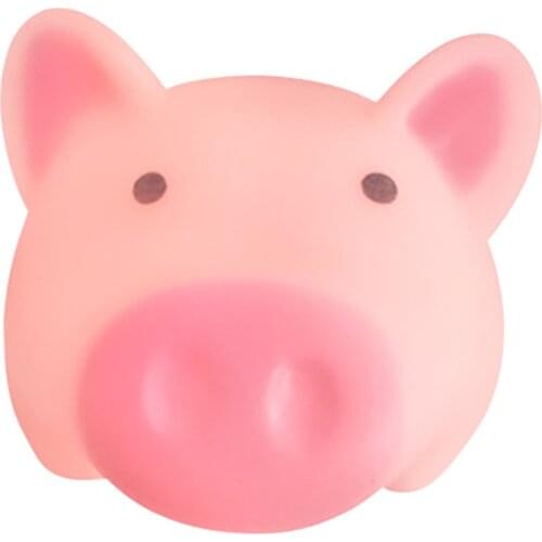 1PCS New Cute Kawaii Toys Pink Screaming Rubber Pig Pet Toys Squeak Squeaker Chew Gift Home Decorations Funny Toy Gift