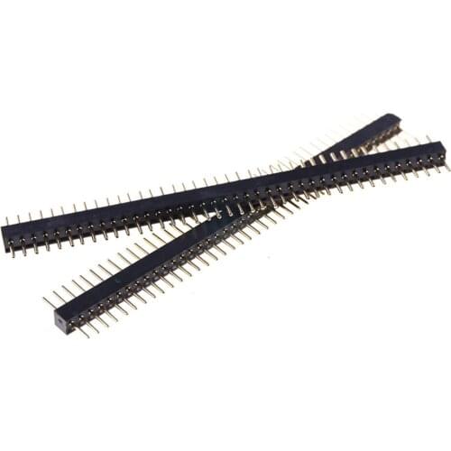 1 pc 1.27mm Single Dual Row Male Female Round Pin Header 1x40 P 2x40 Pin Breakaway PCB Board Connector Strip Pin header SIP DIP