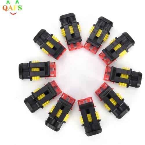 10 Kits/lot 2 Pin Way Sealed Waterproof Electrical Wire Connector Plug Car Auto Sets SHIDWJ 85g