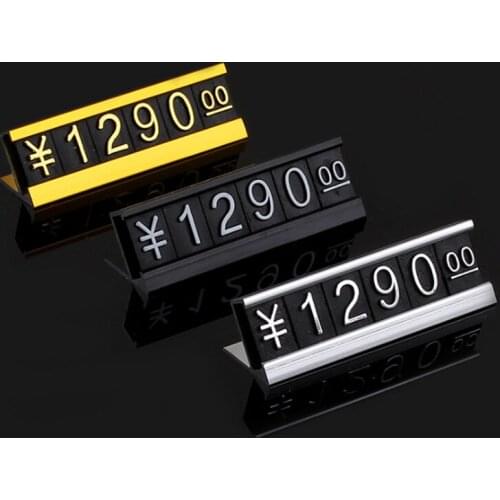 10 Sets Adjustable Sale Price Display Tag Label 4.9*1.7 Cm Number Labels Plastic Jewelry Price Tags
