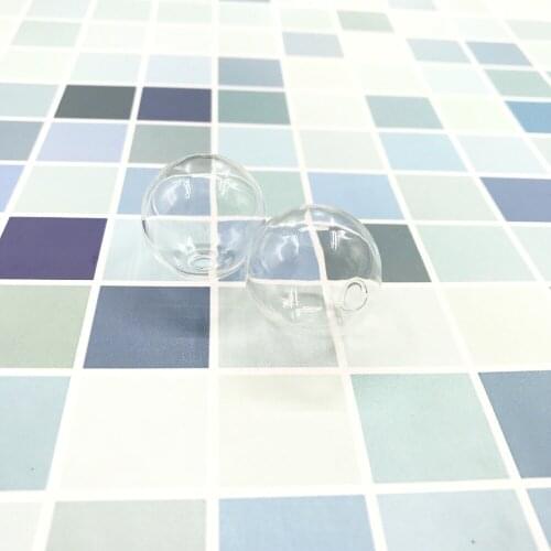 10pcs/lot 25mm Lightbulb Glass Globe bubble round ball with hole hollow glass orb vial pendant glass bottle necklace accessoriy