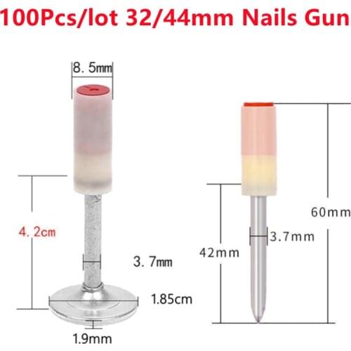 100Pcs 32mm/42mm Round Steel Nail Fire Bail For Manual Steel Nails Gun DIY Home Ceiling Water Pipe Install Accessories