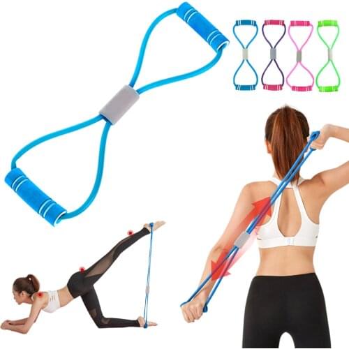 2020 New Yoga Gum Fitness Resistance Chest Expander Rope Workout Muscle Fitness Rubber Elastic Bands for Sport Training Exercise