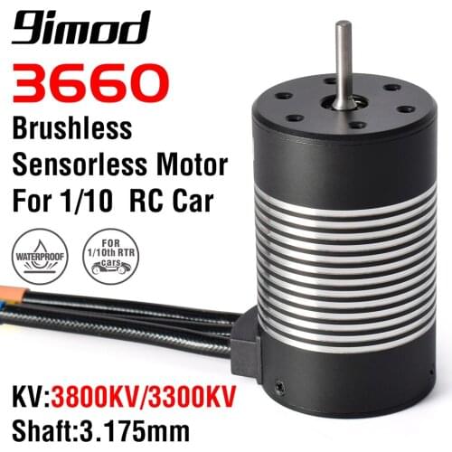 9imod 3660 Waterproof Brushless Sensorless Motor 3800KV 3300KV for WLtoys 104001 1/10 Tamiya GTR Traxxas HSP RC Car Accessories